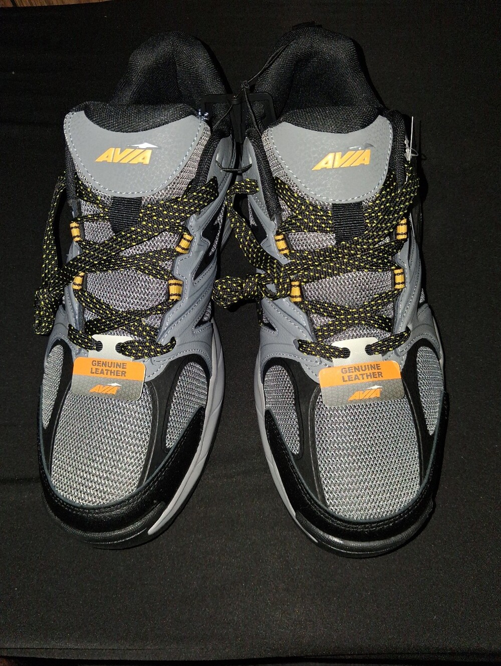 Avia Mens M AV Talus Grey Sneakers - Size 13 - Leather and Man Made Upper